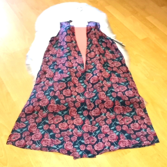 LulaRoe Joy Floral Print  Duster Vest - Picture 7 of 12